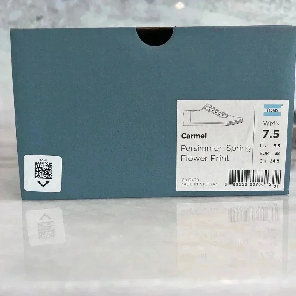 TOMS 7.5 in box Carmel Persimmon Spring Flower print shoe - Picture 9 of 9